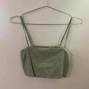 Green crop top